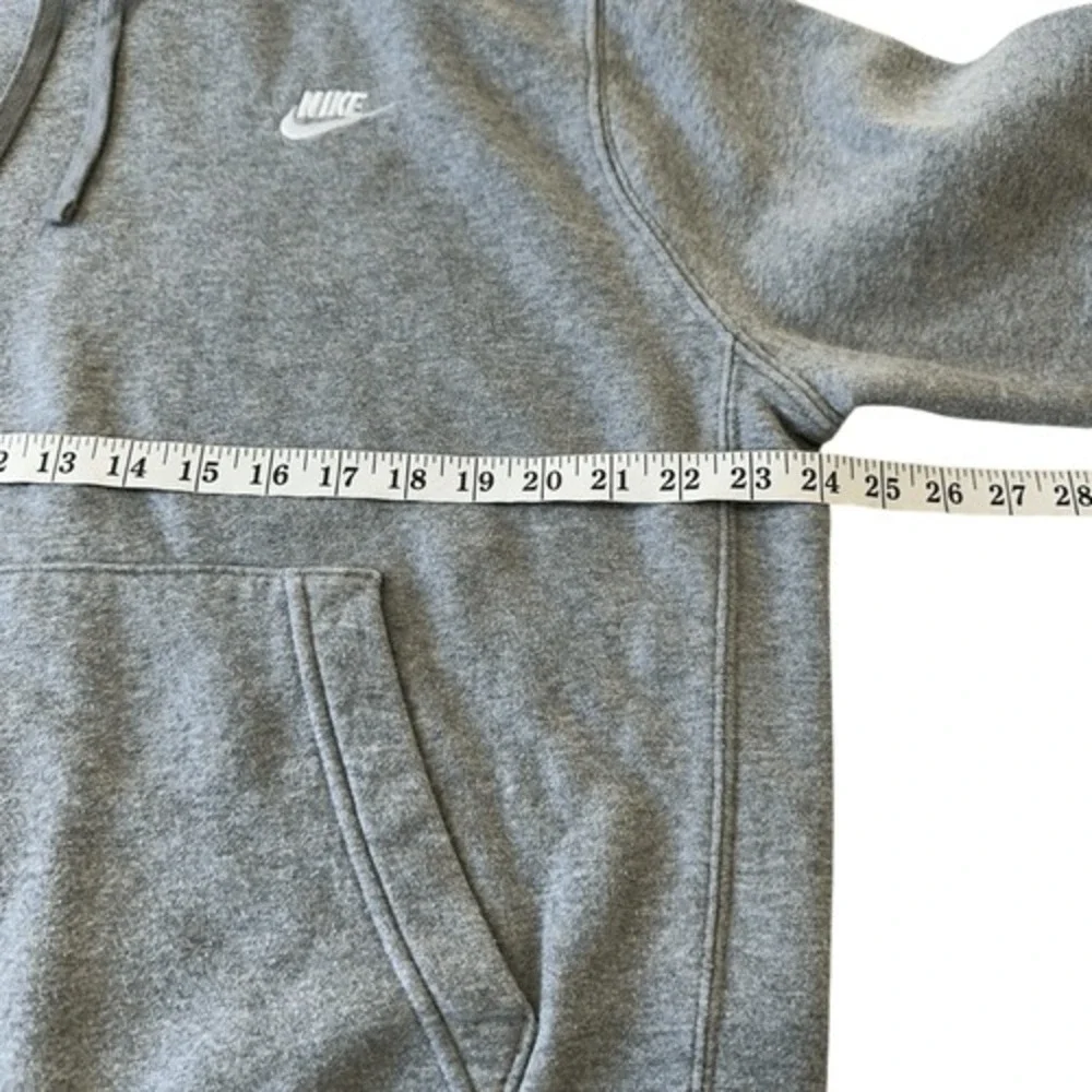 Nike Gray Solid Hoodie, L
